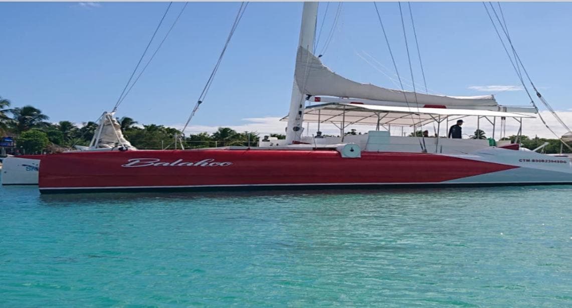 Saona Island ocean view with turquoise water and tropical island atmosphere