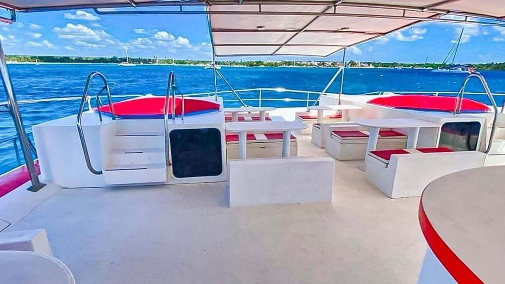 Private boat party deck in Punta Cana