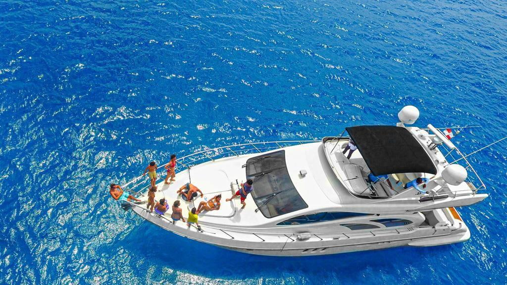 Guests relaxing on a private yacht in Punta Cana